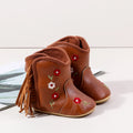 Fashionable And Popular Baby Shoes Western Denim Midsole Boots Autumn And Winter Warm And Anti Slip Casual Walking Shoes