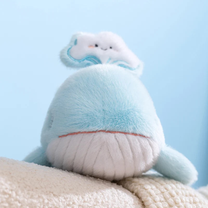 25cm Soft Whale Plush Toys Blue Whale Shark Stuffed Fish Dolls Cute Ocean Animal Plushies Children's Room Decor Xmas Gift