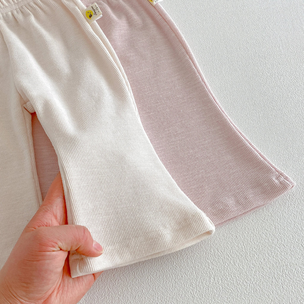 Girls' Fashion Set 2026 Korean Style Spring-Autumn Net Scarfed Bowknot baby Shirt with Flared Pants - Girls' Two-Piece Set
