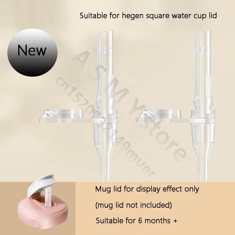 Suitable for hegen bottle accessories, storage box cover/cup cover/handle/dust cover+bottle collar/straw/square bottle universal
