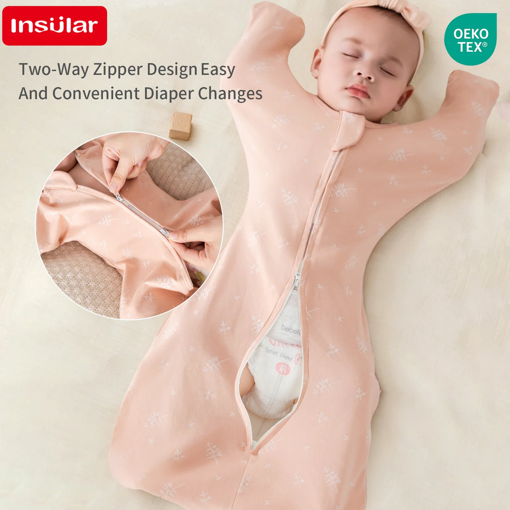New Long Sleeves Baby Sleeping Bag Cotton Thin Breathable Pajamas Anti-Kicking Cocoon for Newborn Envelope Sleep Sack Bedding