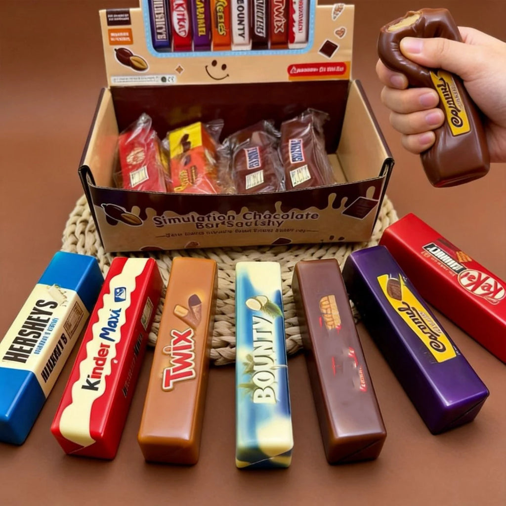 1/4/8PCS Simulation Chocolate Butter Sticks Squishy Toys Slow Rebound Soft Squeeze Toys Stress Relief Sensory Toys Party Favors