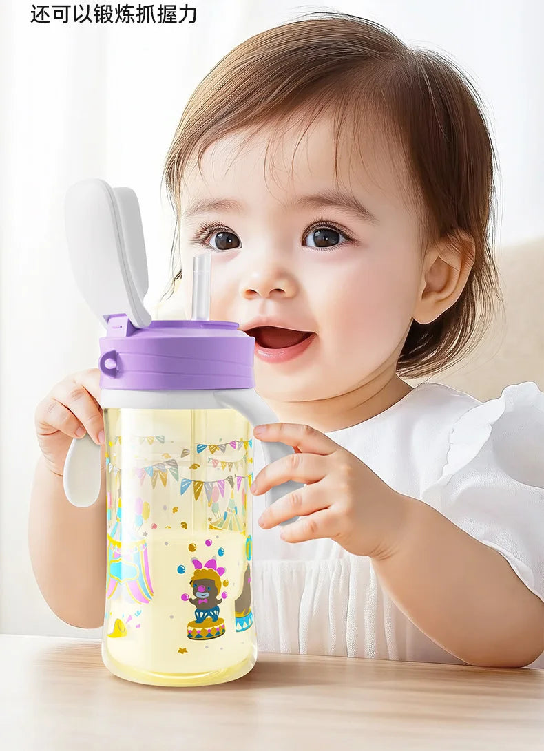 Suitable for third-generation pigeon bottle conversion, cup lid, pigeon handle/wide caliber straight drinking straw,gravity ball