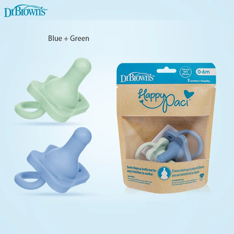 Dr. Brown's Silicone Pacifier For Newborns 0-18 Months Soft Silicone Pacifier For Gentle Soothing