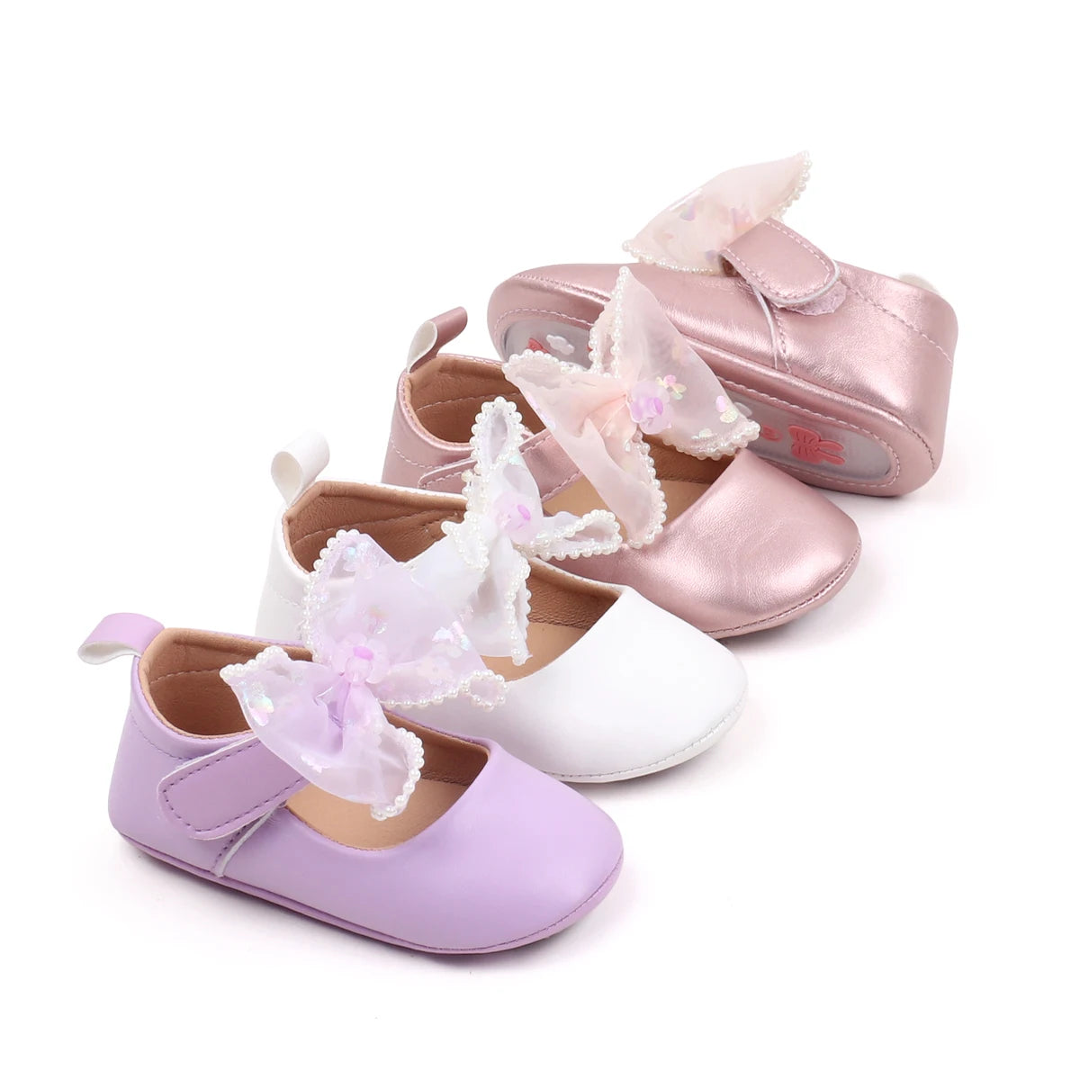 Spring Early Season New Style Rubber-Soled Anti-Slip Girls' Low-Top Toddler Shoes Stylish And Simple Front-Facing Shoes