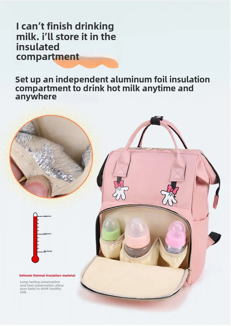 Personalized Name Mommy Bag Multi-functional Double Shoulder Storage Diaper Backpack for Outdoor Traveling Mom Gift
