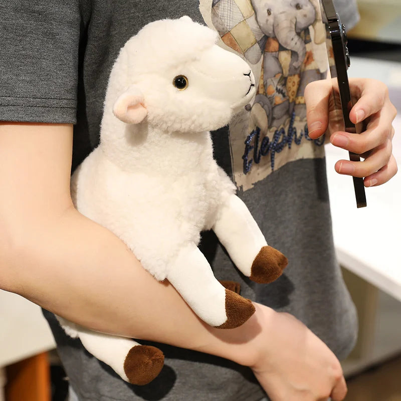 Wholesale Sale Realistic Sheep Plush Toys Soft Stuffed Standing Sheep Doll Pendants Cute Delicate Keychian Pendants Bags Decor