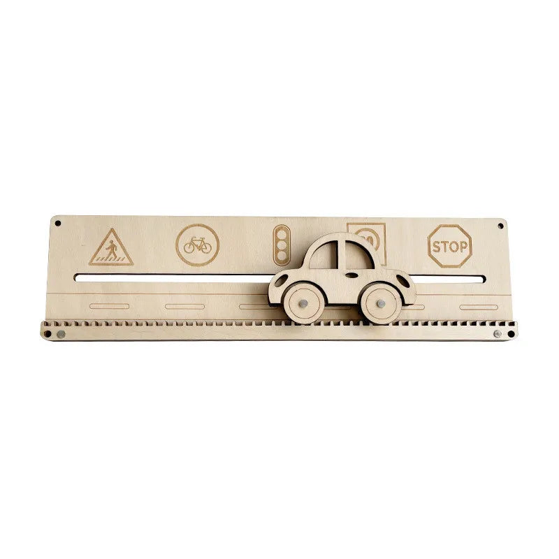 Busy Board Educational Toy With Wooden Turntable Zipper Abacus Key Identifier Paired Accessories