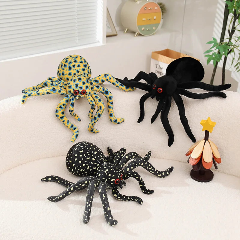 Nice Realistic Tarantula Spider Plush Toy 7 Styles Spooky Stuffed Animal Doll Forhalloween Decor, Prank Gifts And Party Favors