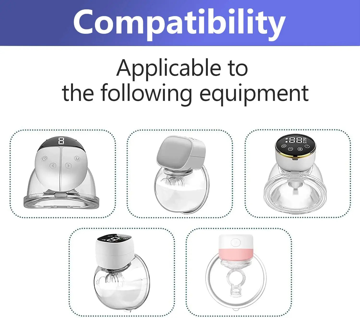 BornBL Breast Flange (2-Pack), Replacement Accessories for Wearable Breast Pump S9/S10/S12 Pro, Food-grade Silicone Shield Funel