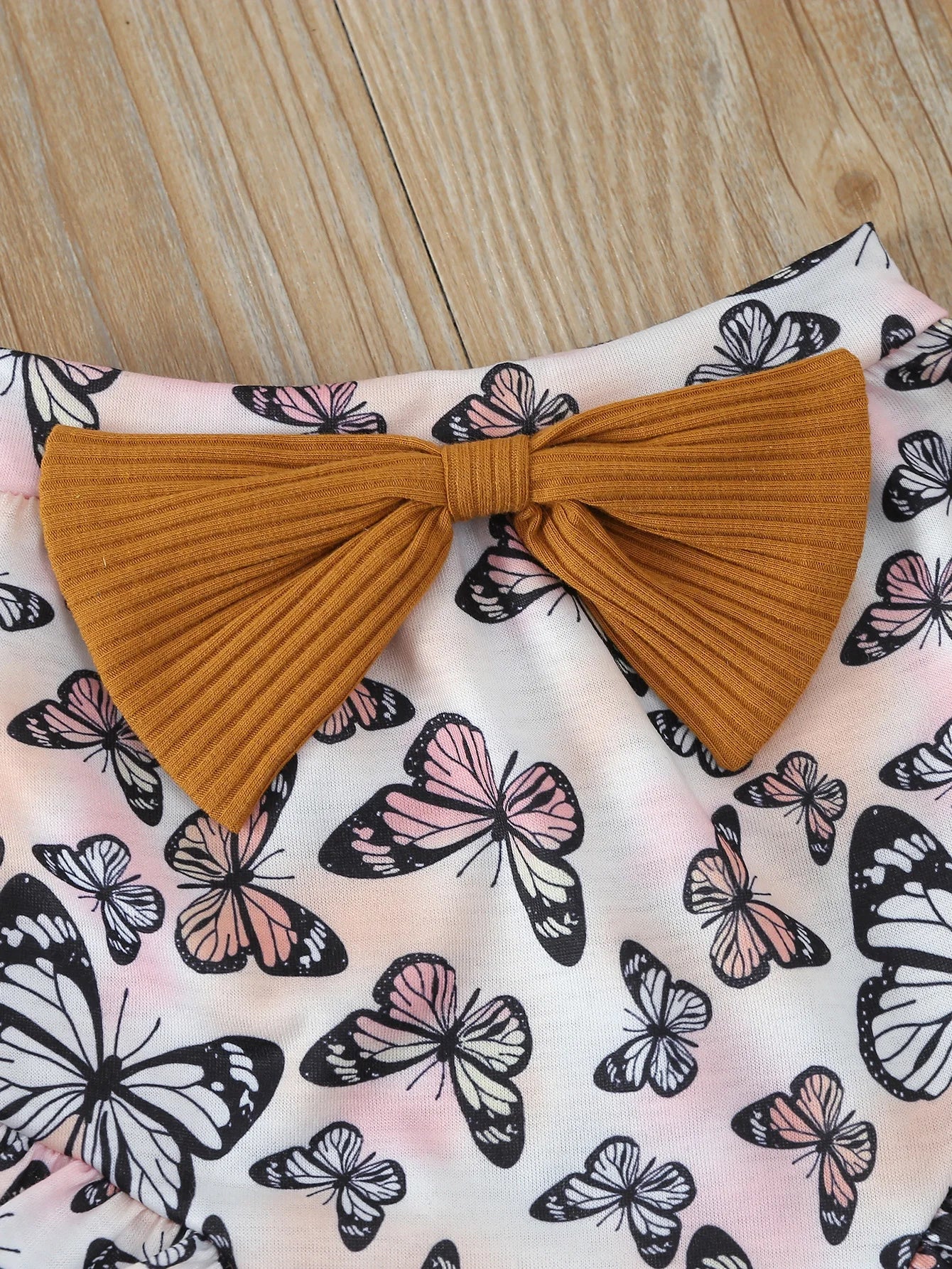 Newborn Cute Baby Girl Clothes Set Sleeveless Bodysuit Butterfly Printed Shorts 3Pcs Summer Clothing Suit Baby Girl Clothes