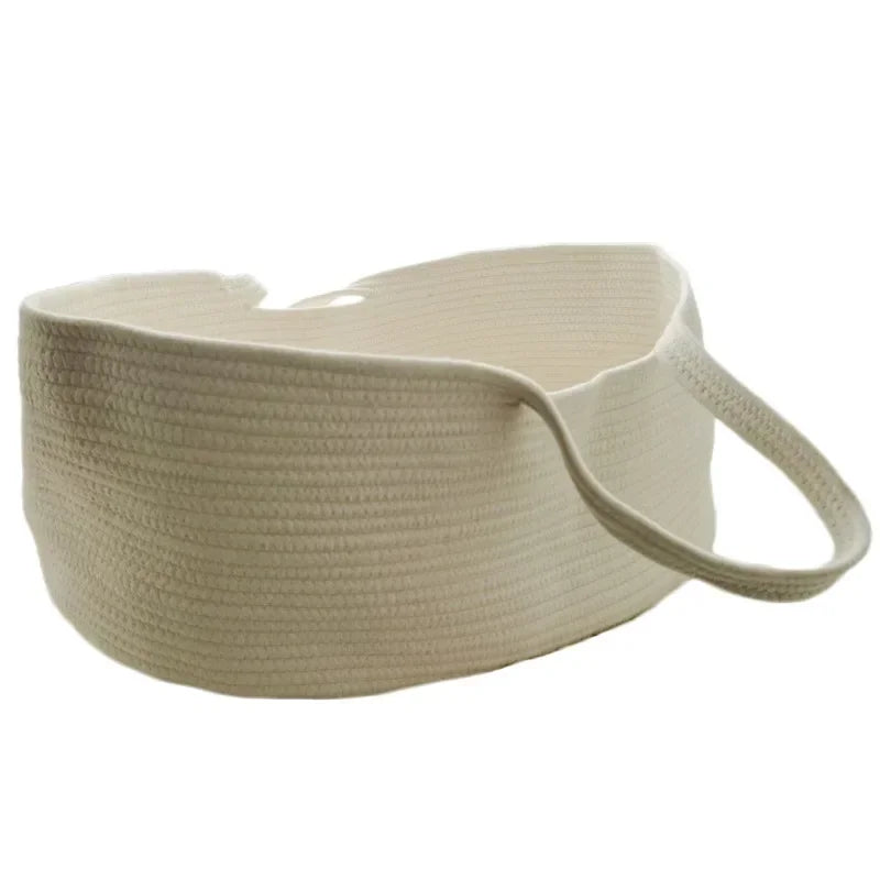 Portable Baby Moses Basket Carrier Cotton Rope Woven Crib Newborn Sleeping Bed Cradle Bassinet Nursery Decor Cunas Para El Bebe