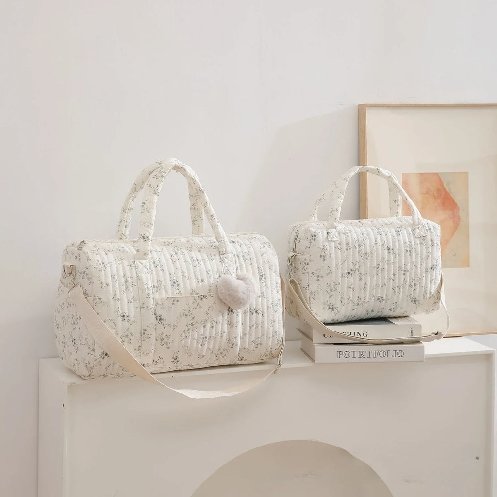 Embroidery Floral Mommy Bag Large Capacity Diaper Bag Maternity Travel Handbag Storage Boston Shoulder Bags Baby Items Organizer