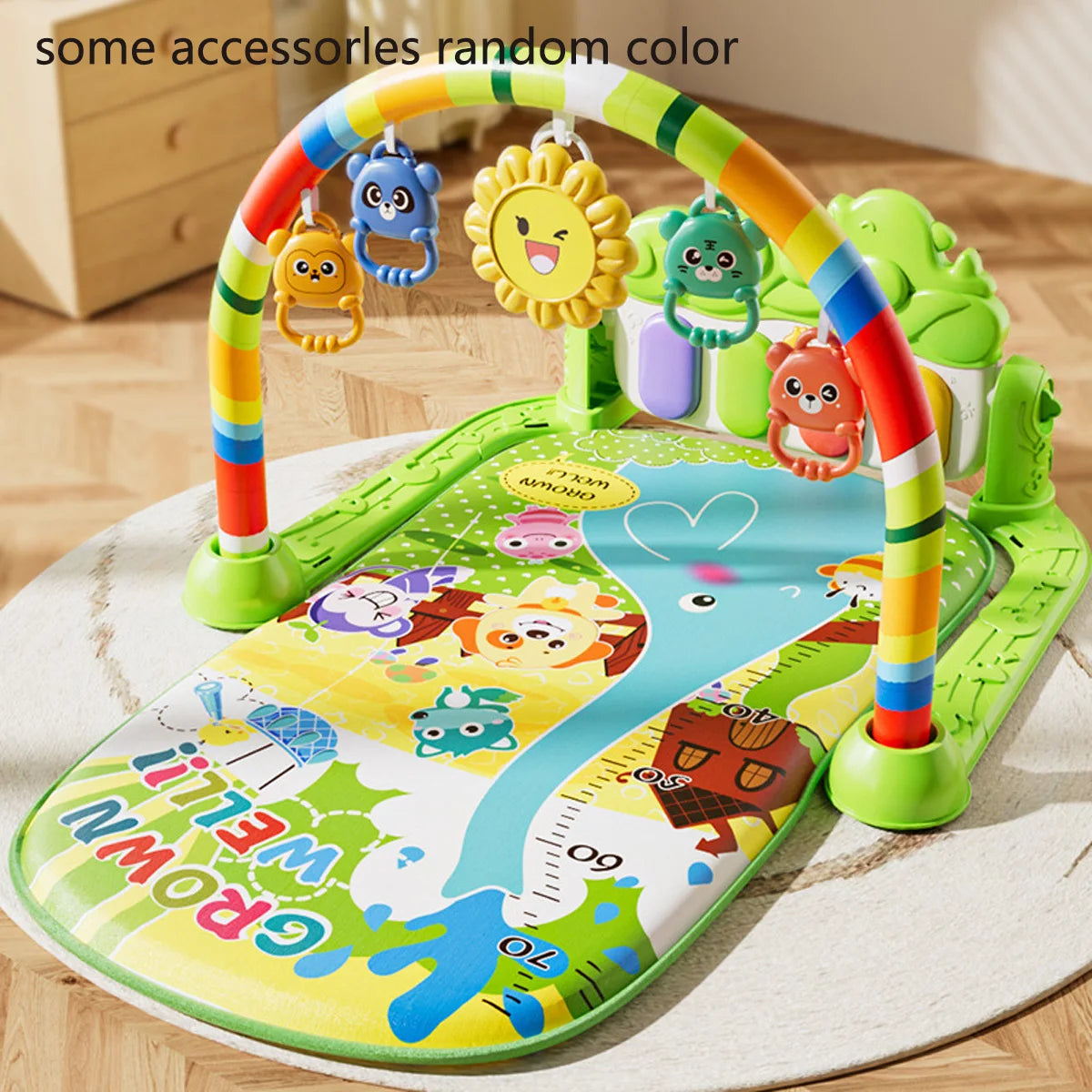 Baby Fitness Stand Music Play Gym Educational Activity Toys for Newborns 0 to 36 Months