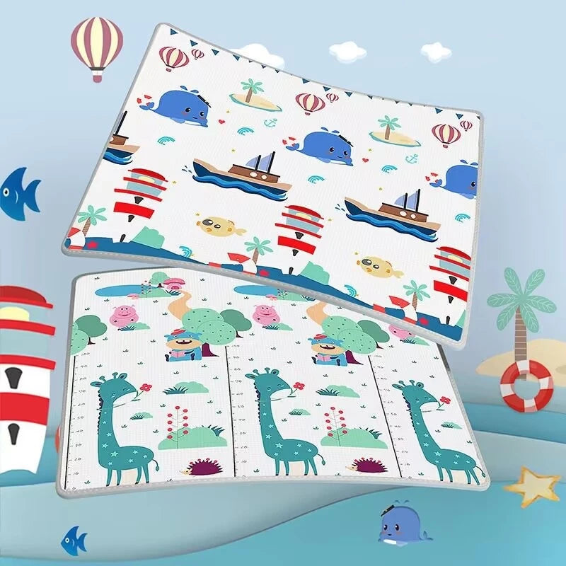 Non-toxic Crawling Play Mats Baby Activity Gym Room Mat Baby Activities Double Sided Pattern EPE Game Mat for Children's Mat Rug