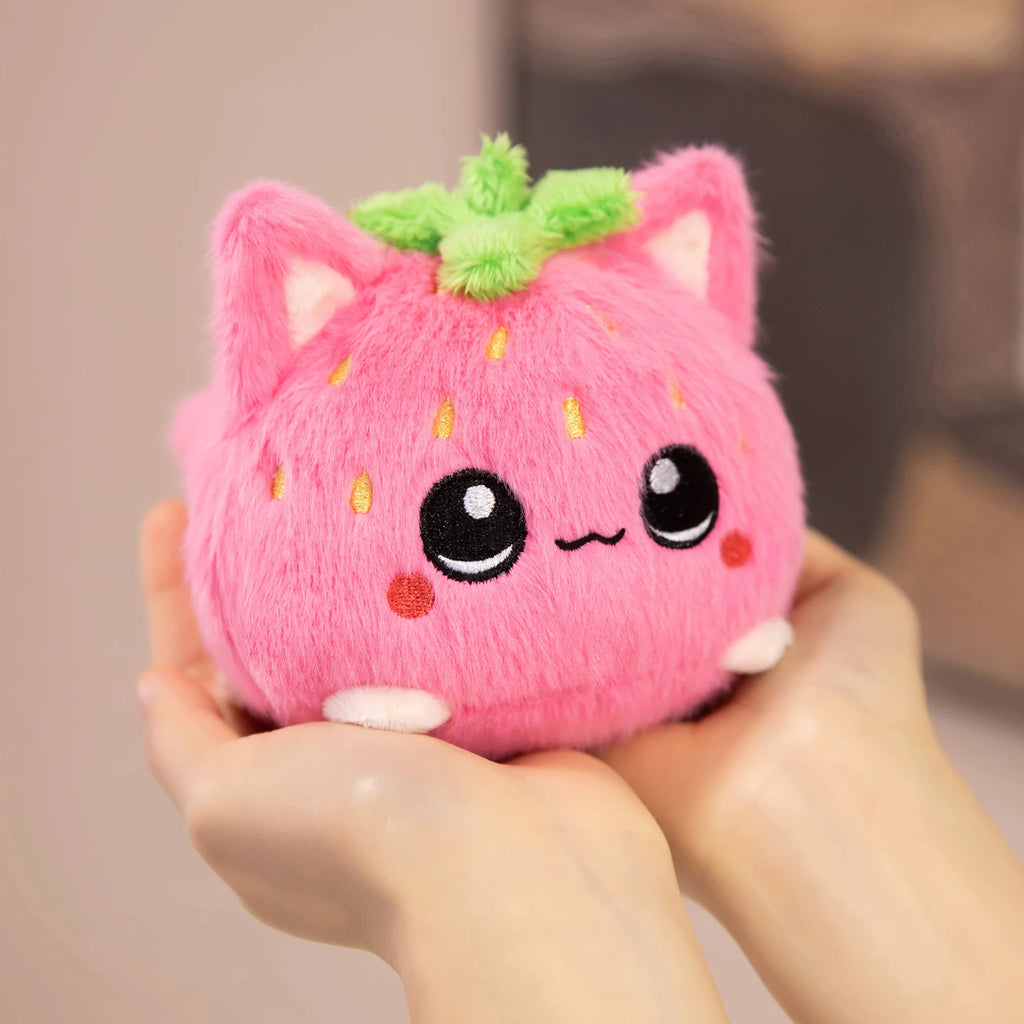 Cute Plush Dolls With Strawberry Cat Stuffed Soft Toys Cushion Sofa Pillow Birthday Gift Room Decor Children's Friends Birthday