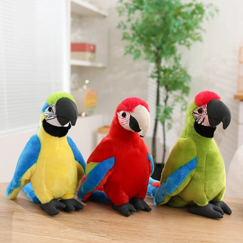 Hot Simulation Soft Toys Lifelike Grey Cockatiel Plush Toys Real Life Soft Yellow Parrot Birds Stuffed Animals Toy Dolls Gifts