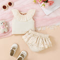 0-3 Year Baby Girl Doll Collar Sleeveless Top+Cake Skirt Set Toddler Summer Set fit for Mothers' Little Princess Baby Clothing