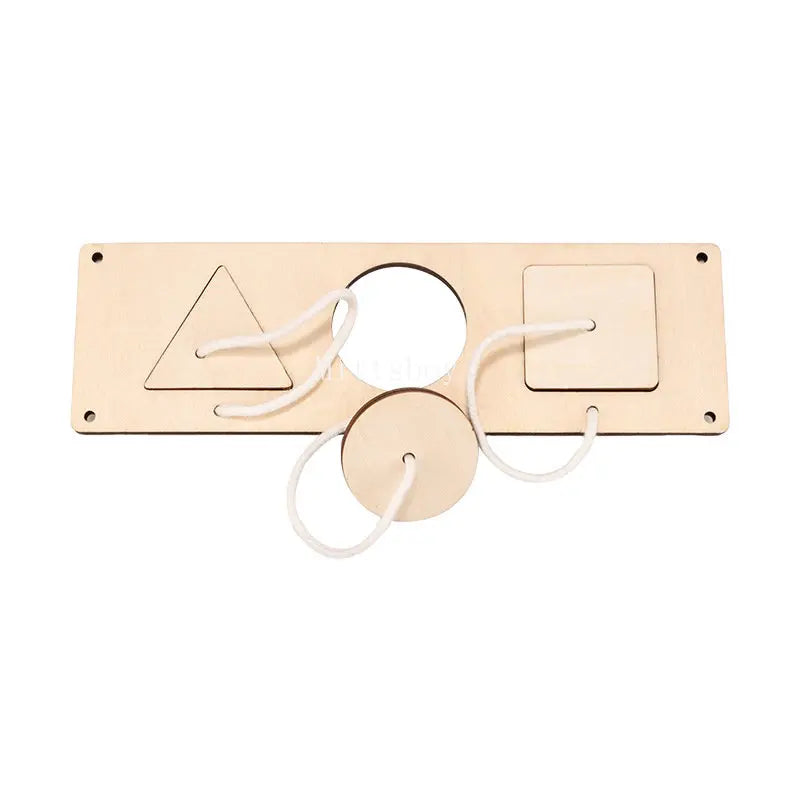 Baby DIY Wooden Montessori Busy Board Educational Toy With Alarm Clock And Fine Motor Activities For Children