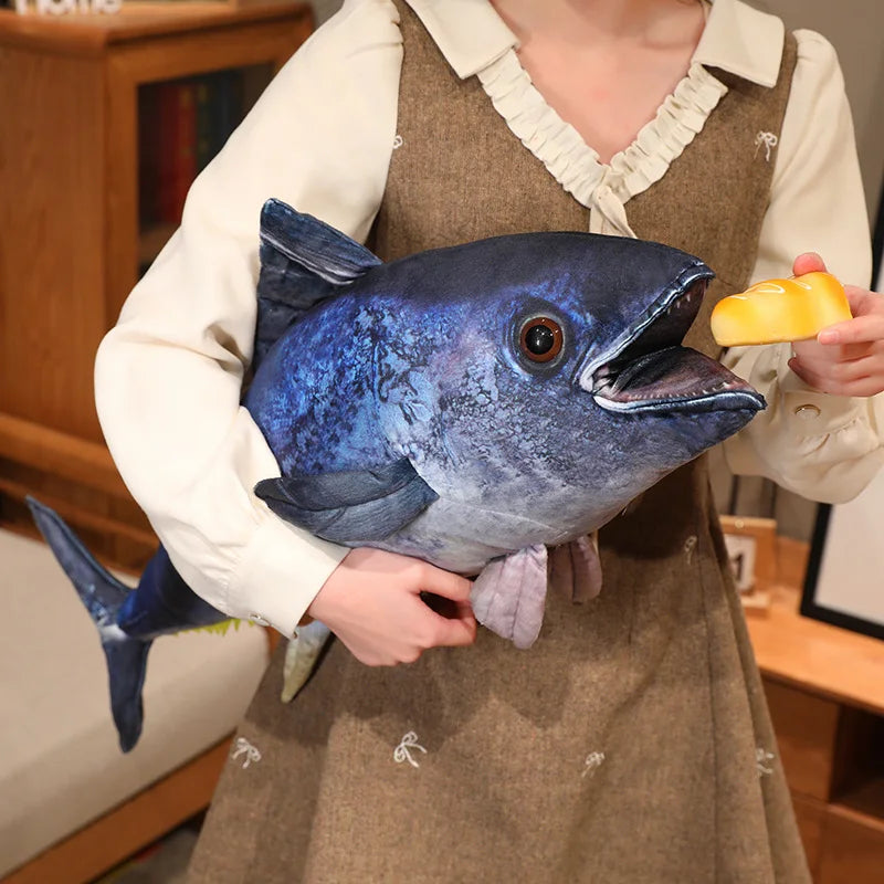 Hot Wholesale Stuffed Fish Throw Pillow 55/75/95cm 3d Simulation Tuna Plush Toys Creative Sofa Pillow Cushion Gift Kids Toy