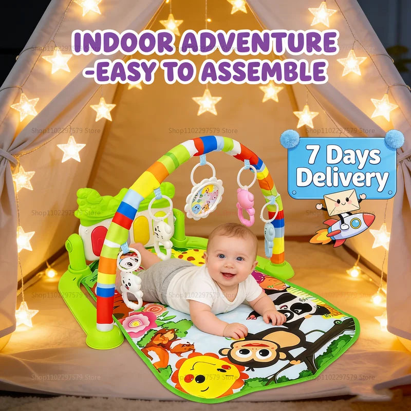 Baby Play Gym Piano Mat Newborns Toddlers 0-36 Months Crawling Musical Activity Toys Early Education Infant Sensory Development