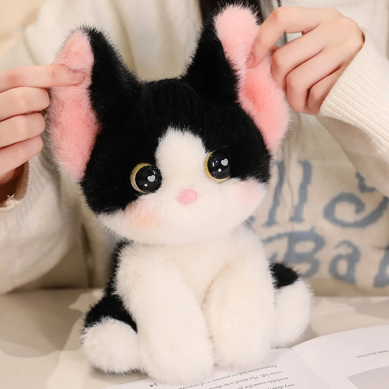 Nice Adorable Sitting Devon Cat Siamese Cat Plush Toy Doll Home Office Decoration, Perfect Gift For Cat Lovers Boys And Girls