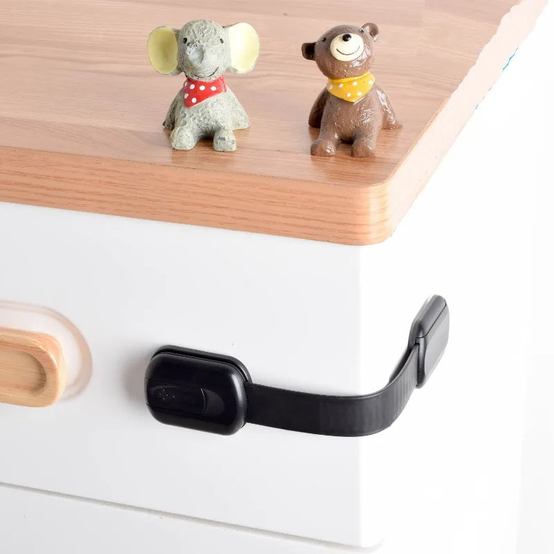 Multifunctional Banded Cabinet Door Safety Locks Drawer Locks Child Pet Proof Protective Latches for Home Security