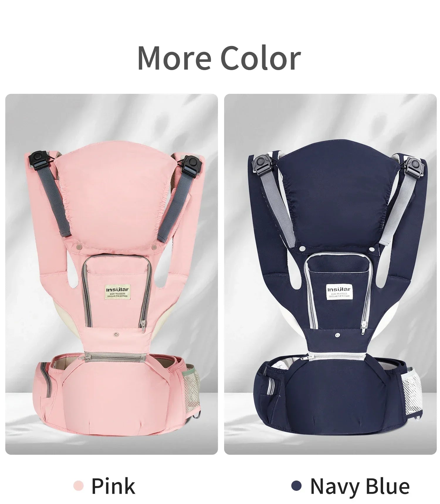 INSULAR 3 In 1 Baby Carrier Multi-functional Child Waist Stool Breathable Waist Stool With Hip Seat Front Hold Portable 0-2Y