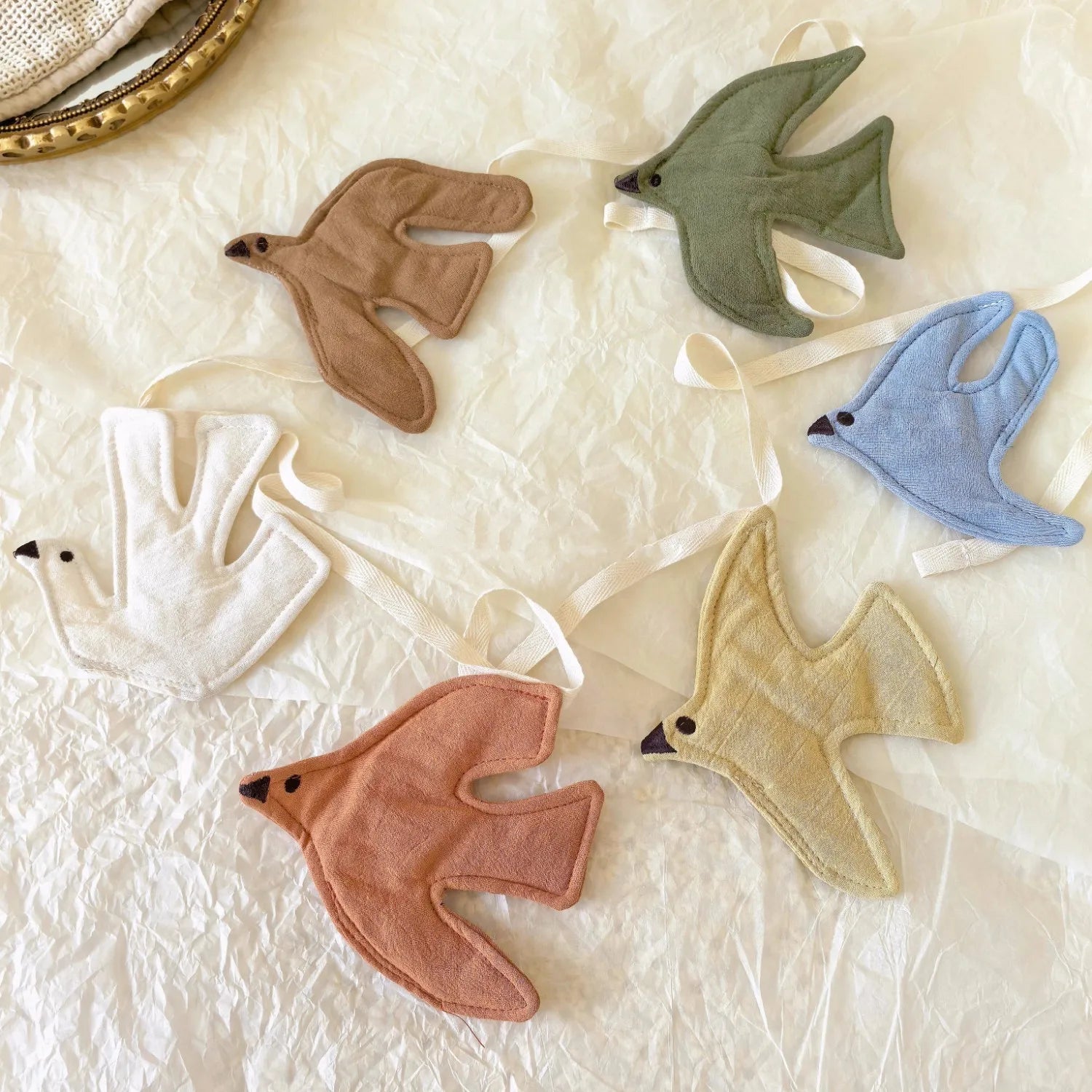 Nordic Fabric Bird Hanging Ornaments - Colorful Wall Decor.