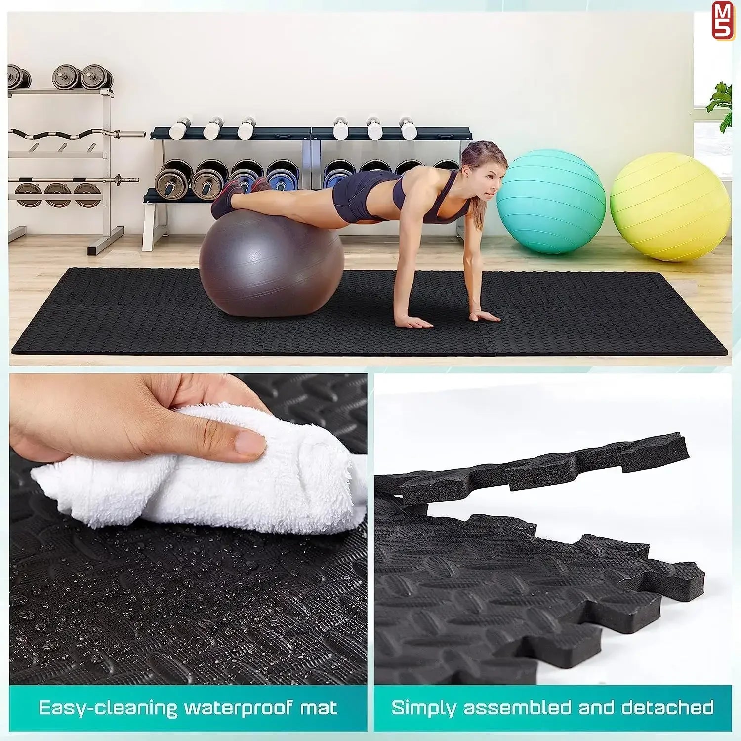 1-20PCS Soft Foam Interlocking Carpet Tiles - Non-Slip Puzzle Floor Mats Ideal for Home Gym and Baby Playroom  Rugs for Bedroom