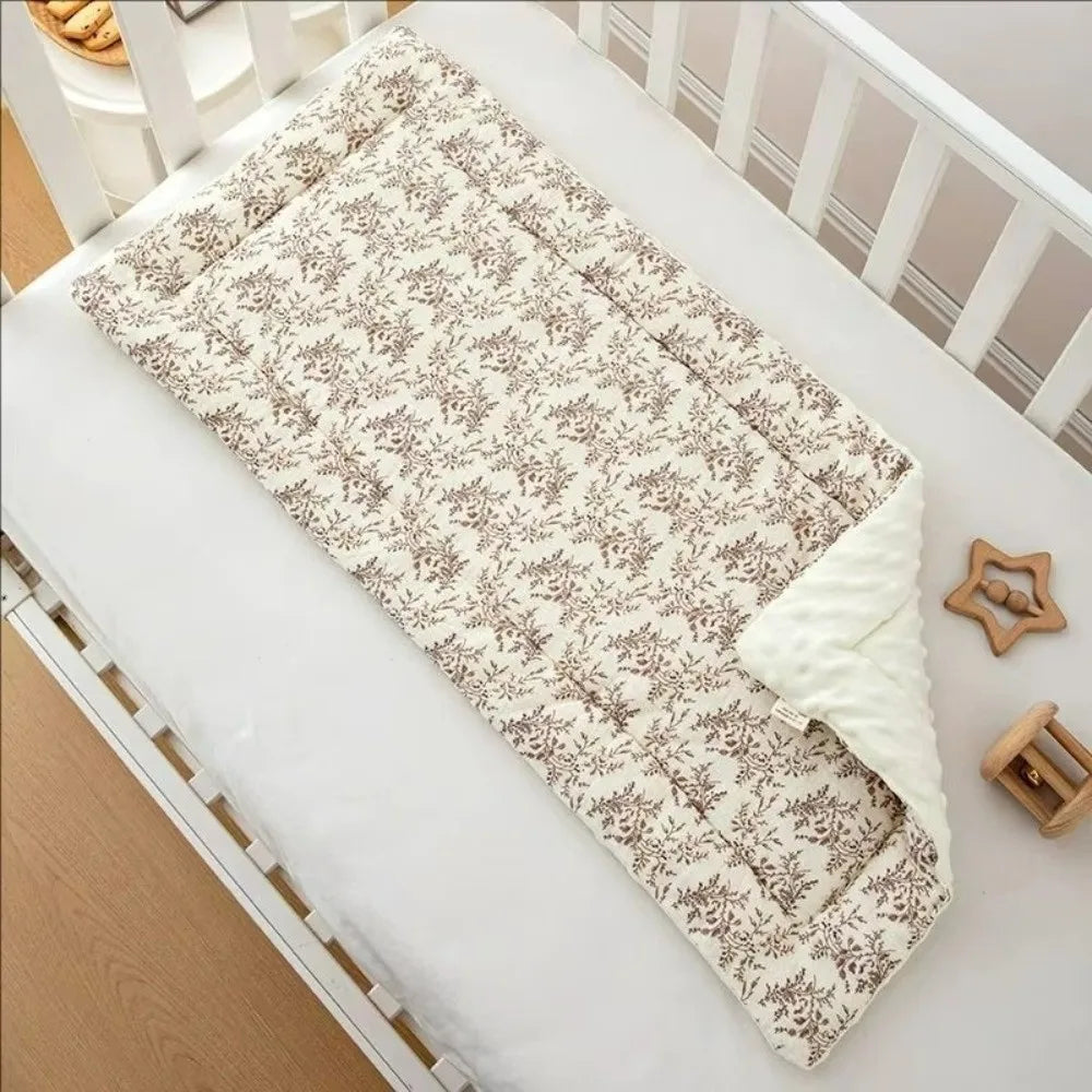 Washable Cartoon Baby Stroller Cushion Rainbow Rabbit Trolley Mattress Cotton Flower Baby Seat Cushion Toddler