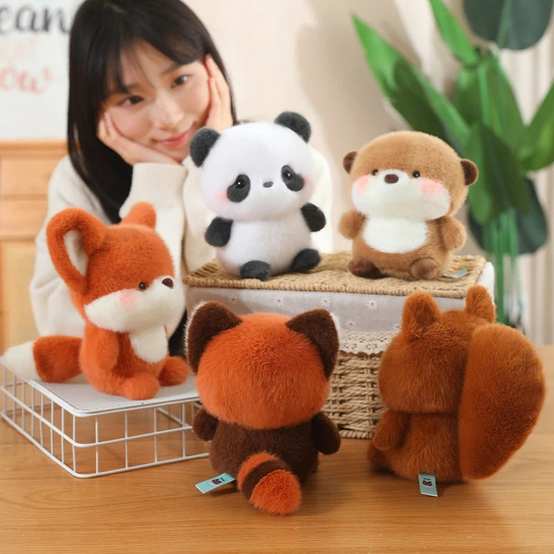 Kawaii Soft Plush Doll Pillow Animal Series - Elephant Pig Dog Sheep Penguin Raccoon Cat - Cute Toy Gift for Boys & Girls