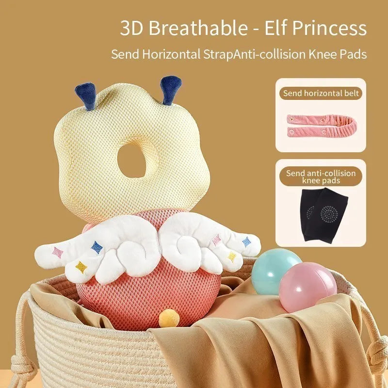 AIBEDILA Newborn Head Back Protector Pillow 33x19x6cm Learn To Walk Anti Fall Headgear