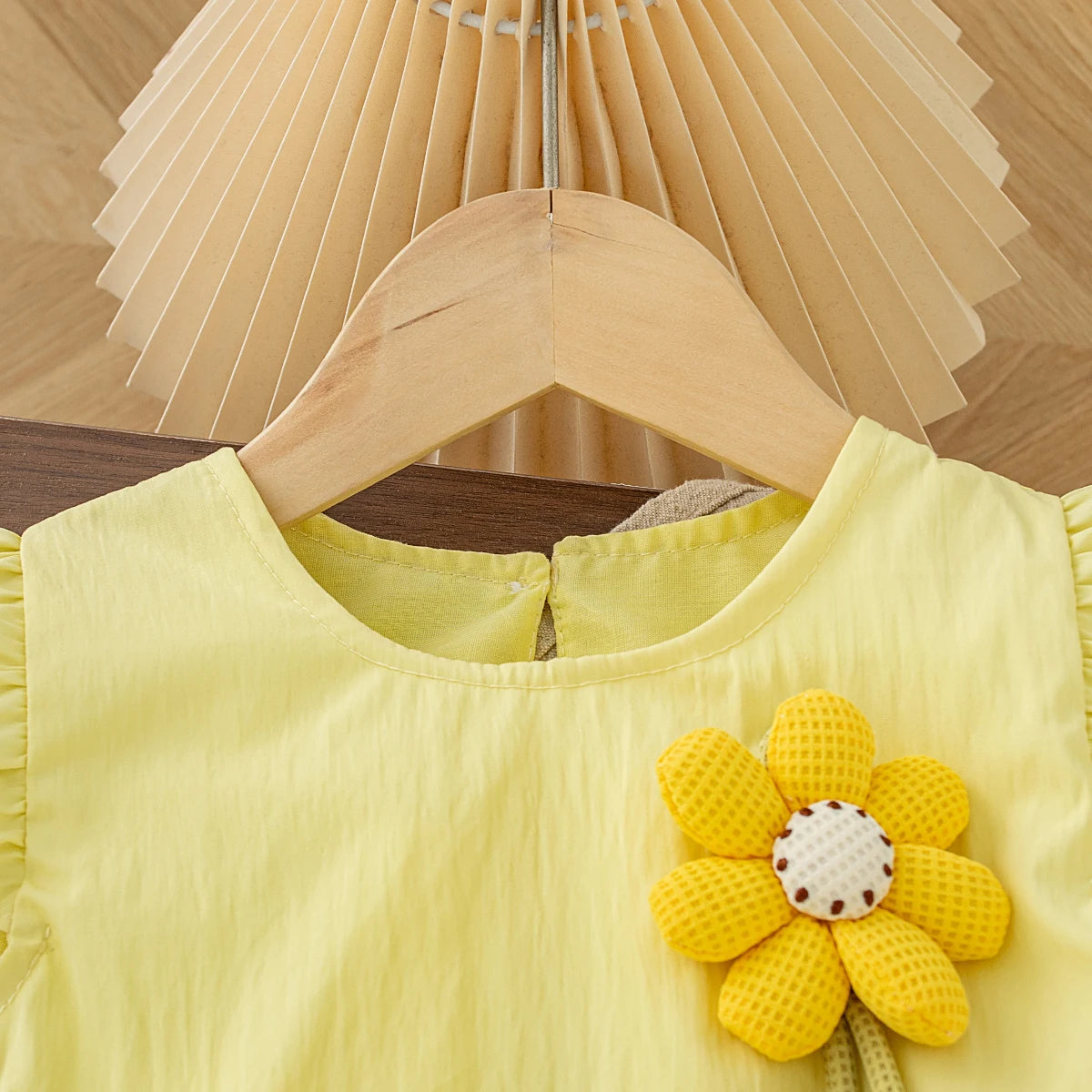 Summer New Baby Girl Yellow Dress Beautiful Flower Children'S Sleeveless Clothes (9 Months -4 Years Old)