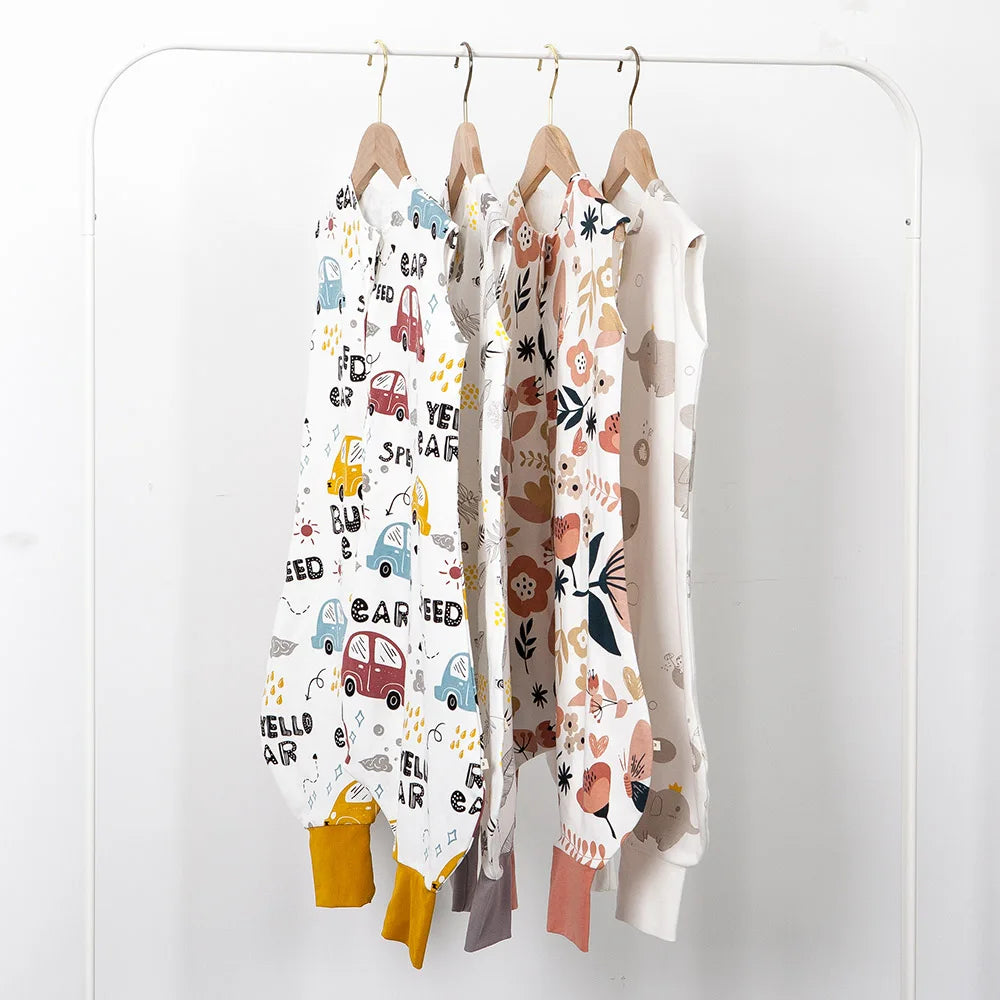 Baby Sleeping Bag 28-32℃ Summer Cool Vest Kids Sleep Sack Boys Girls 100% Cotton Breathable Sleeping Bag Baby Anti Tipi New