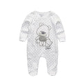 Kiddiezoom Fashion Unisex Little Bear Print long Sleeve Causal Baby Boy Girl Rompers Soft 100%Cotton Newborn Clothing