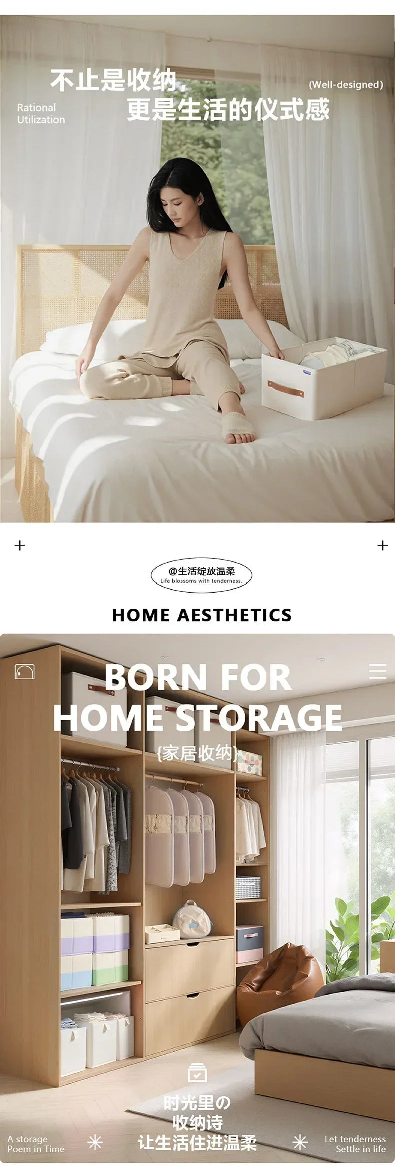 Oxford Foldable Boxes Clothes Organizers Underwear Pants Storage Box of Cabinets and Drawers for Bedroom Wardrobe Organization