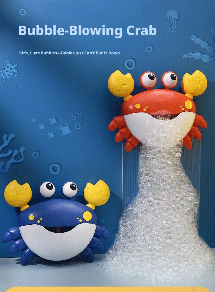 Blowing Bubble Baby Bath Toys Bathtub Soap Machine Blowing  Cute Cartoon  Crab Bathroom Swimming Pool Toys Outdoor Foam Maker
