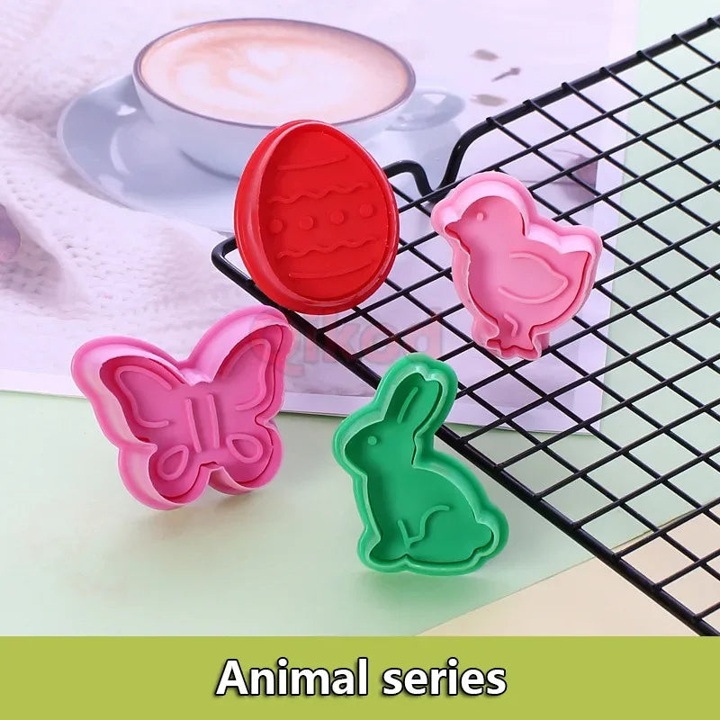Montessori 3D Animal And Vegetable Mold Tool Set For Play Dough Plasticine 4 Piece Kit
