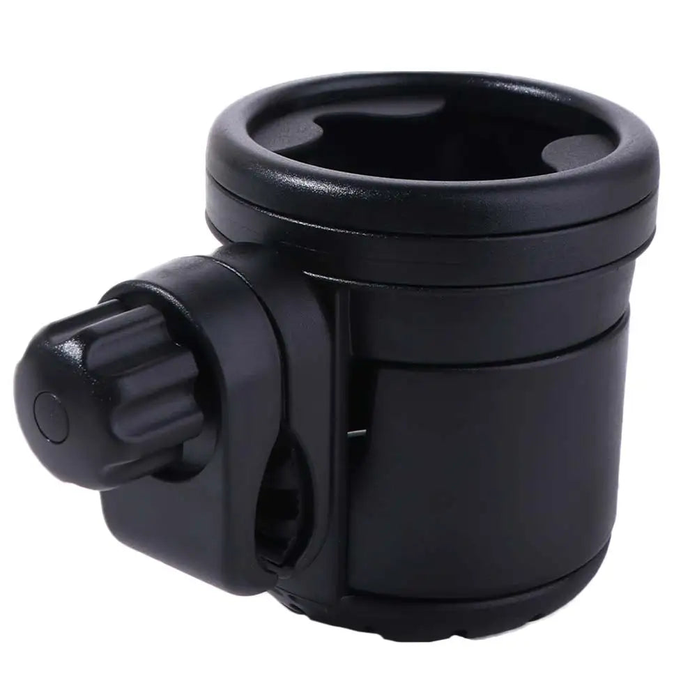 Portable Rotating 2 in 1 Stroller Cup Holder Non-slip Universal Mount Stroller Bottle Rack Black Trolley Drinks Holder Pushchair