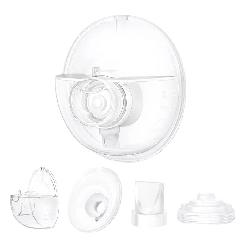 One Full Set Collector Cup Only Compatible with Momcozy M5 Breast Breast Pump Replacement Accessories, Full Breastpump Parts