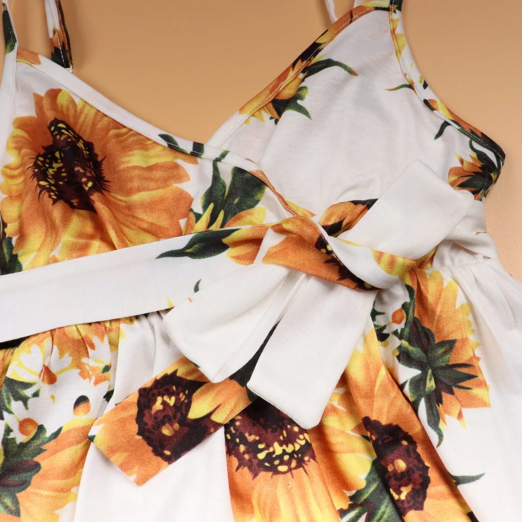 Summer Long Dress Robe Femme Casual Family Matching Outfits Boho Children's Clothing Beach Mother Daughter Dress Vestidos