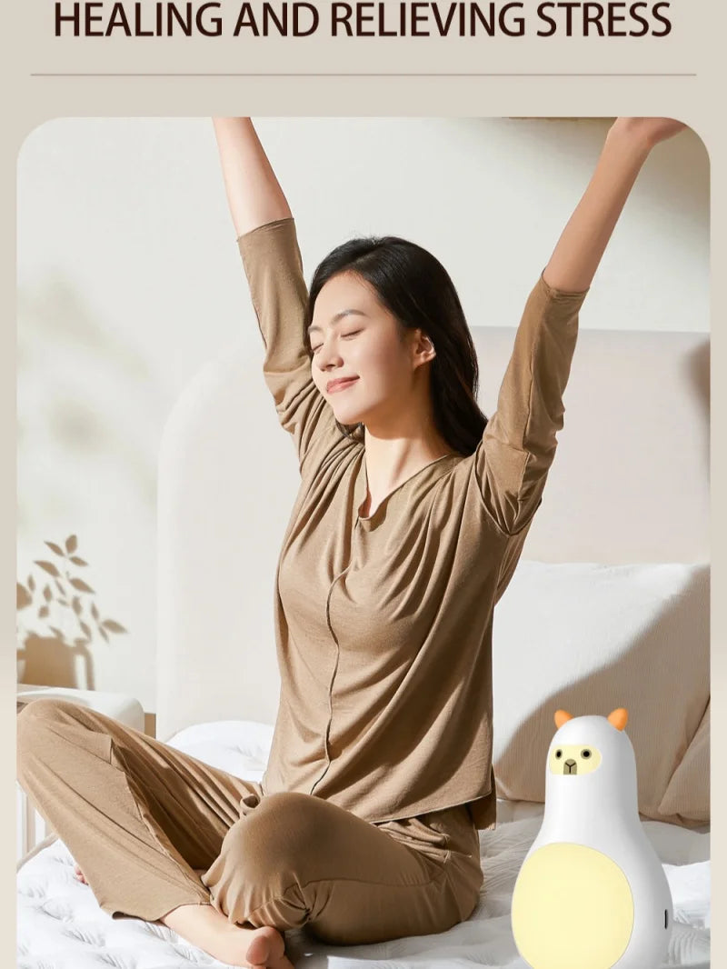 White Noise Machine M9 Portable Sleep Aid with Night Light and 24 Types of Music Cute Appearance Intelligent Sleep Monitor