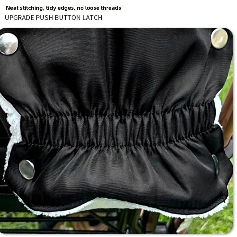 1 Pair Thickened Winter Stroller Gloves Windproof Soft Velvet Handrail Gloves Warm Waterproof Stroller Mitten Shopping