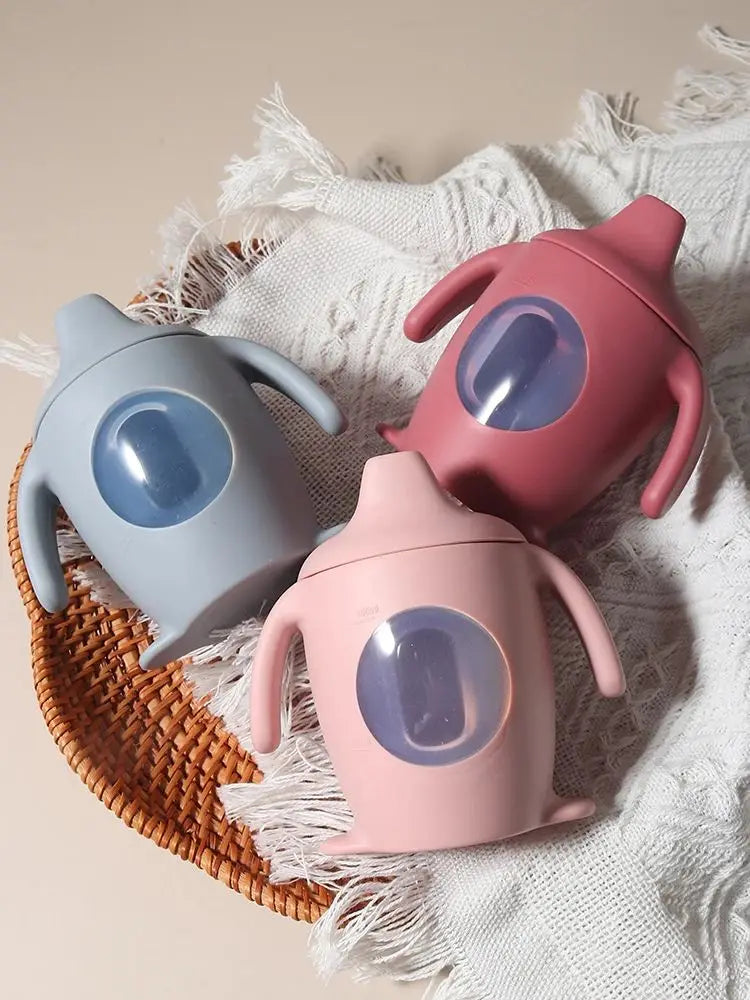 1PC Personalized Customization Name Penguin Silicone Sippy Cup Silicone for Babies/Toddlers Baby Cups Custom Water Bottle