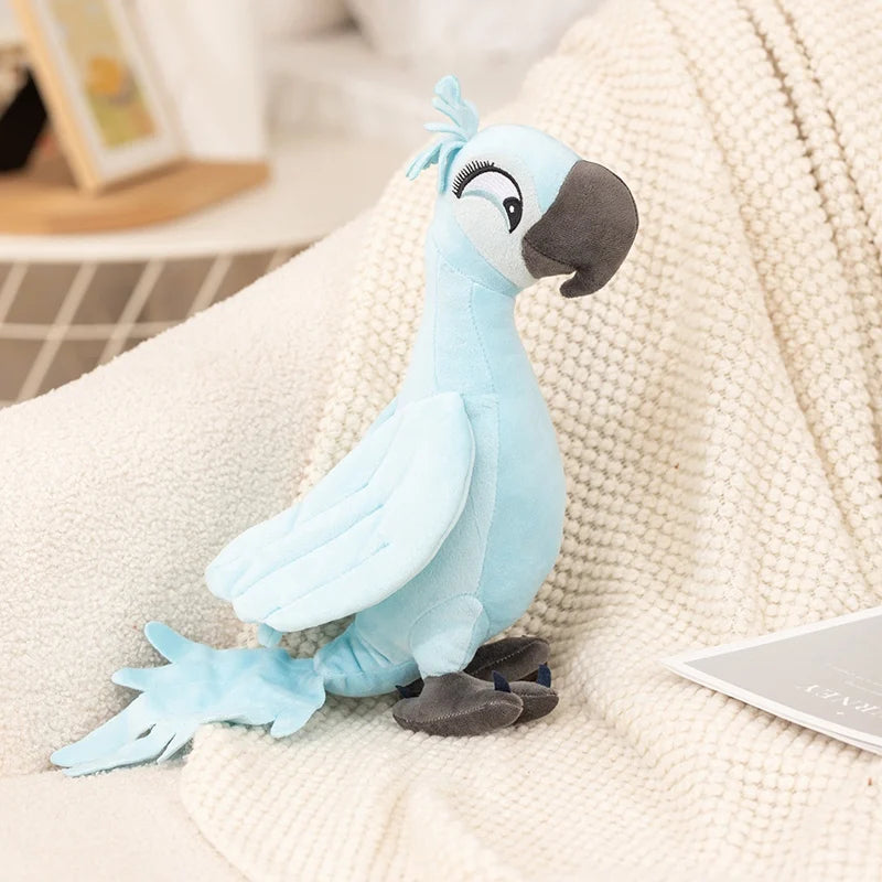 Blu & Jewel Parrot Plush Toy Model 2026 35cm Soft Stuffed Animal for Kids Cartoon Blue Parrot