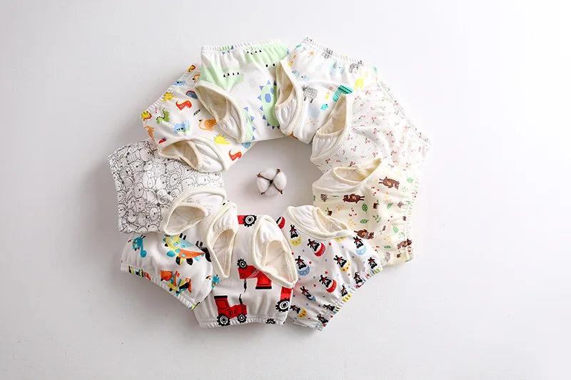 Cotton Baby Training Pant Reusable Gauze Diaper Waterproof Cloth Diaper Baby Study Pants Washable Nappies Diapering