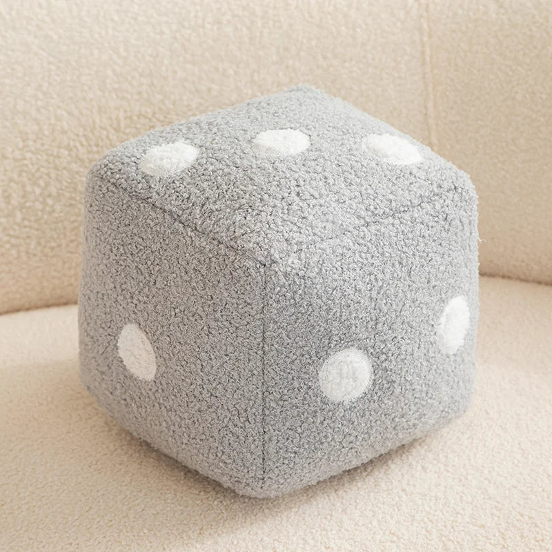 Dice Pillow Plush Dice Cube Cushion Hug Pillow Stuffed Plush Toy Game Props Car Interior Ornament Home Decoration Party Supplies