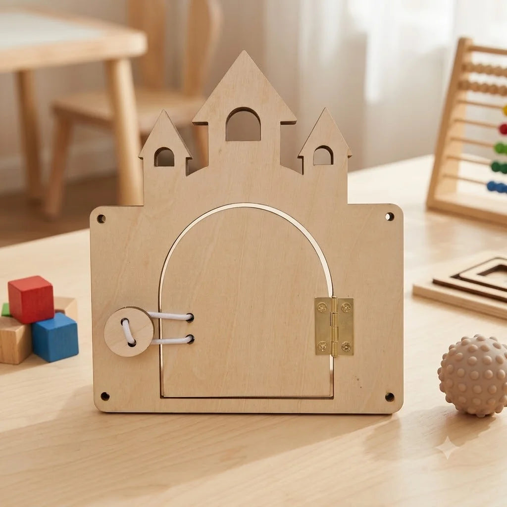 DIY Montessori Busy Board Accessories Set Wooden Sensory Activity Toys Gear Switch Led Light Drum Beads Educational Toy