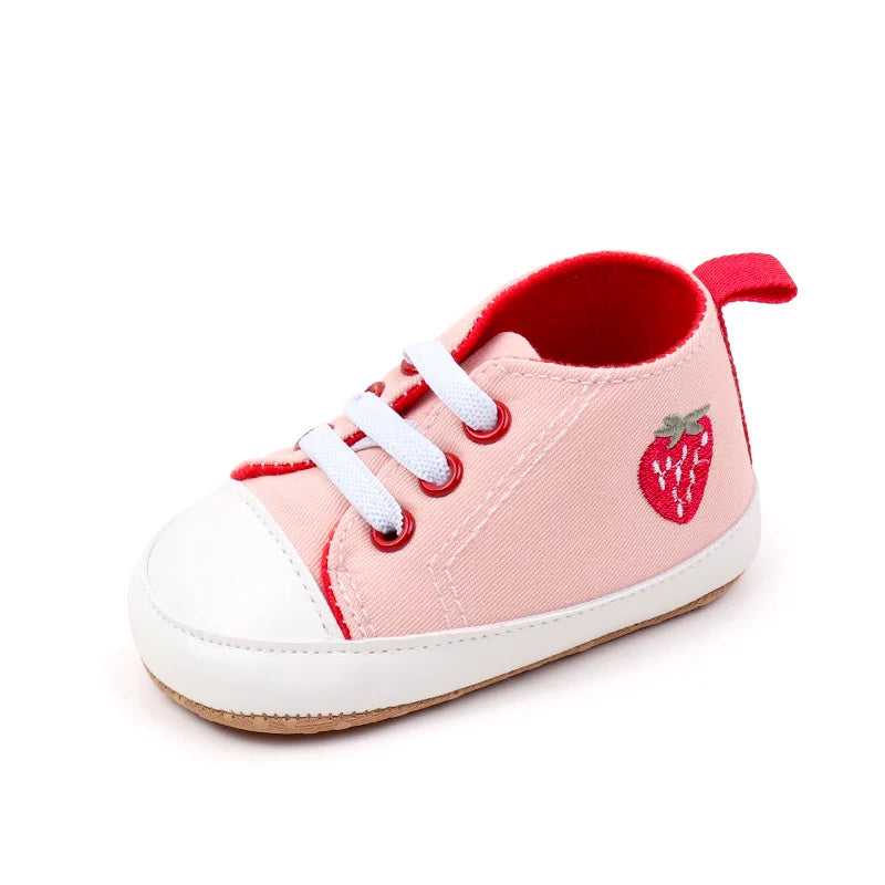 Hoting Baby Canvas Anti Slip Shoes Cartoon Print Polyurethane Upper TPR Sole Spring and Autumn